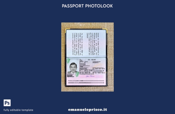 modello photolook versione passaporto irlandese in stile verificato
